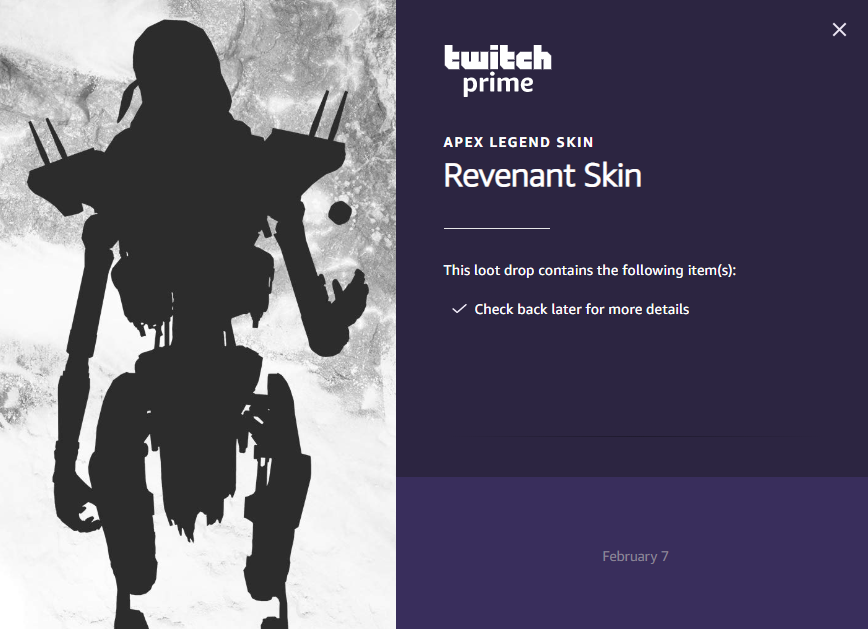 Apex Legends Revenant Twitch Prime Skin