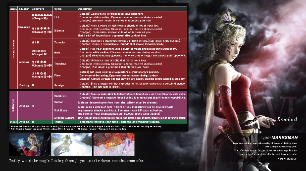 Dissidia Final Fantasy NT Terra Move List