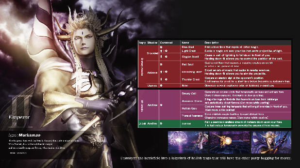 Dissidia Final Fantasy NT Emperor Move List