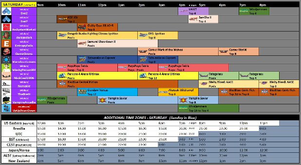 AnimEvo Schedule