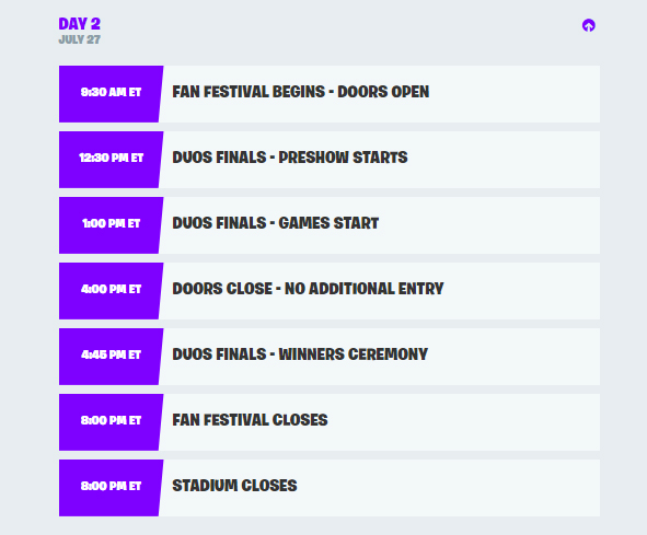 Fortnite World Cup Finals Live Stream Schedule