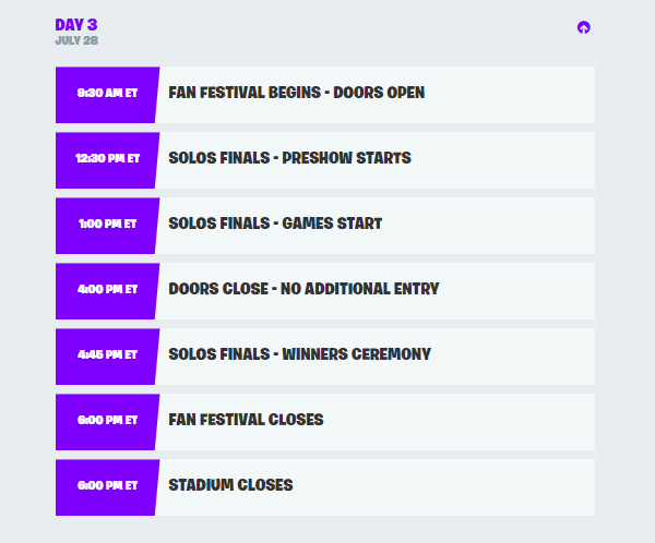 Fortnite World Cup Finals Live Stream Schedule