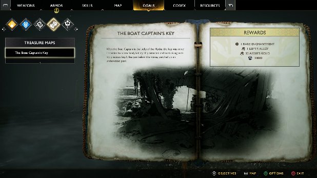 God of War Boat Captains Key Treasure Map Solution