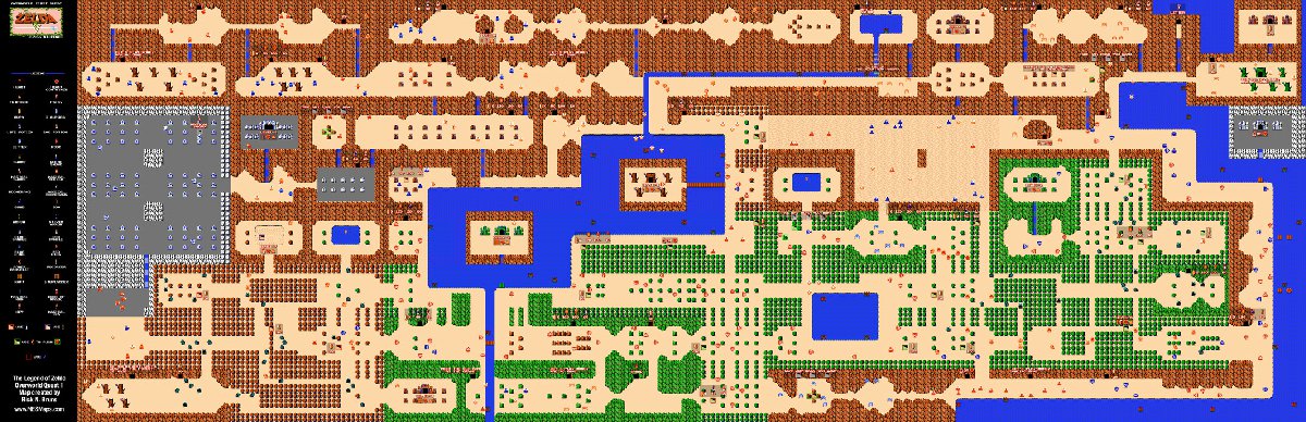 Playing With Power: Nintendo NES Classics - Zelda Overworld Map