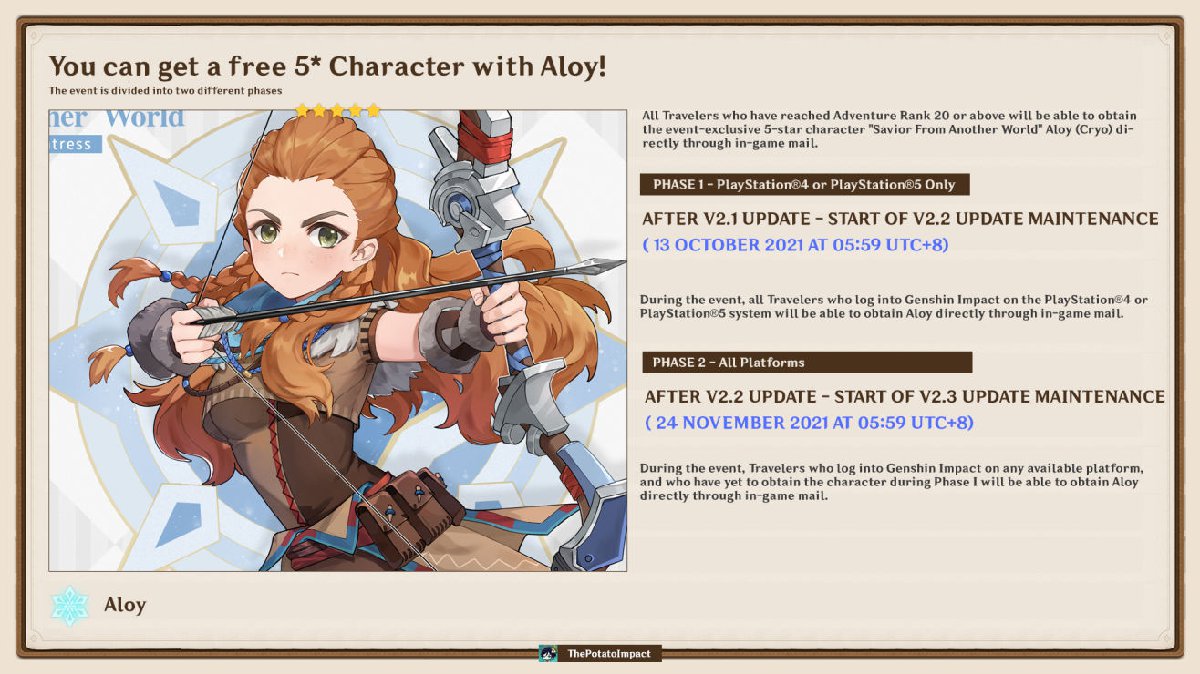 Aloy Coming to Genshin Impact as Free Character | News | Prima Games